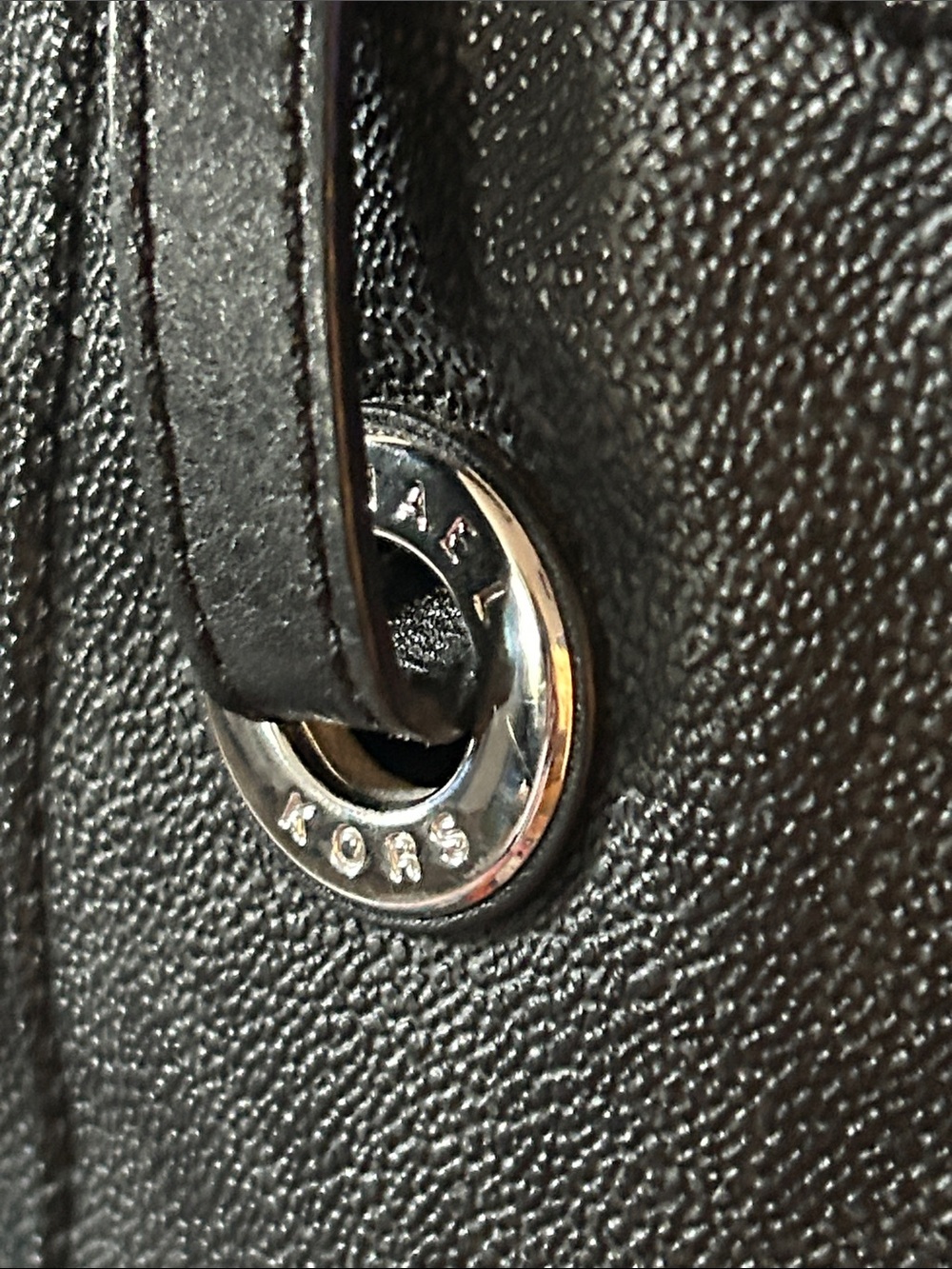Michael Kors Black Signature Tote with MK Charm - Picture 6 of 11